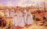 Alfred Glendening Wall Art - Returning From Confirmation